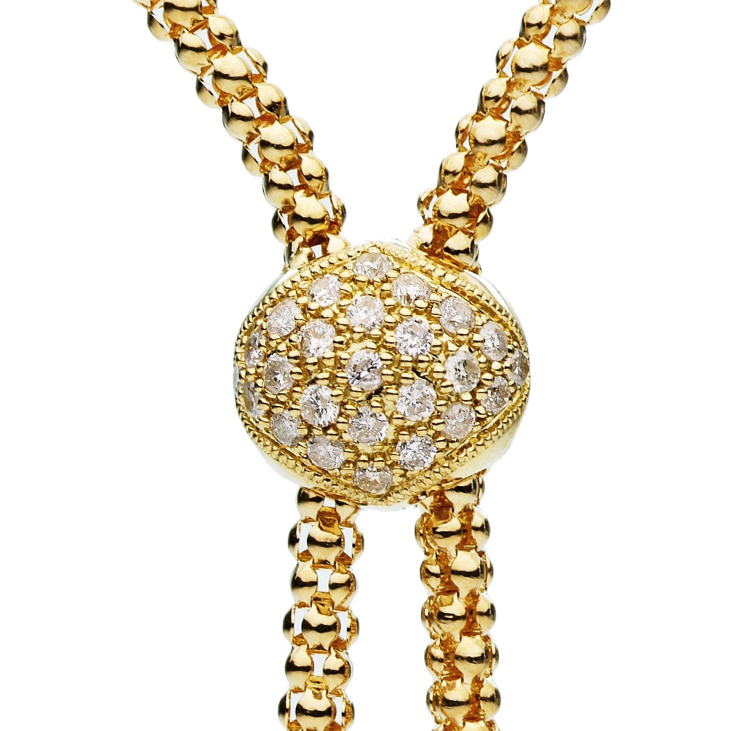 18K Yellow Gold South Sea Pearl Necklace, 12-13mm, 0.41ct