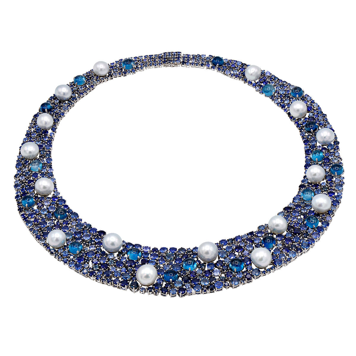 18K White Gold South Sea Pearl Necklace, 10-12mm, 167ct