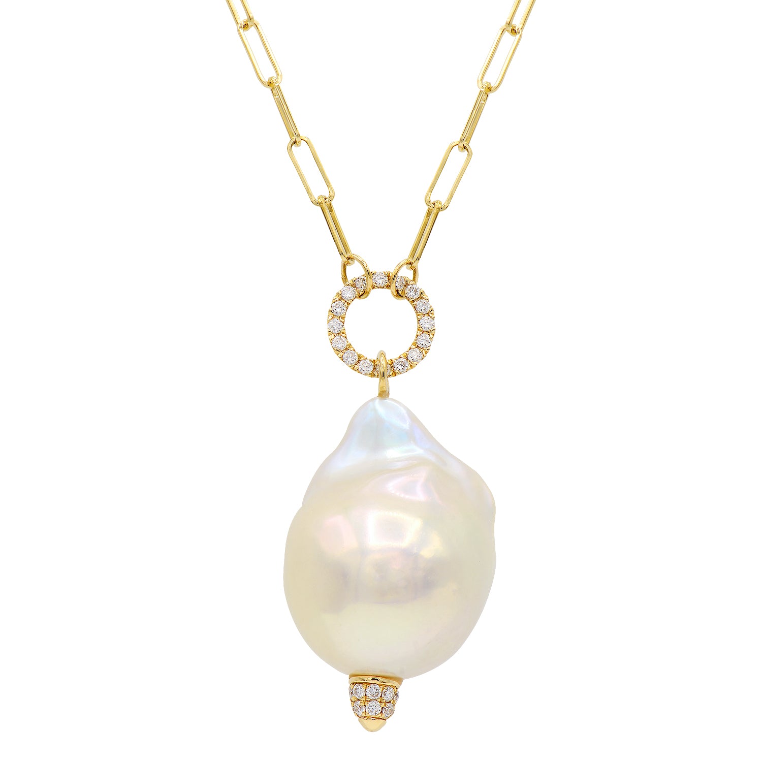 18KY Freshwater Pearl Pendant, 15-16mm