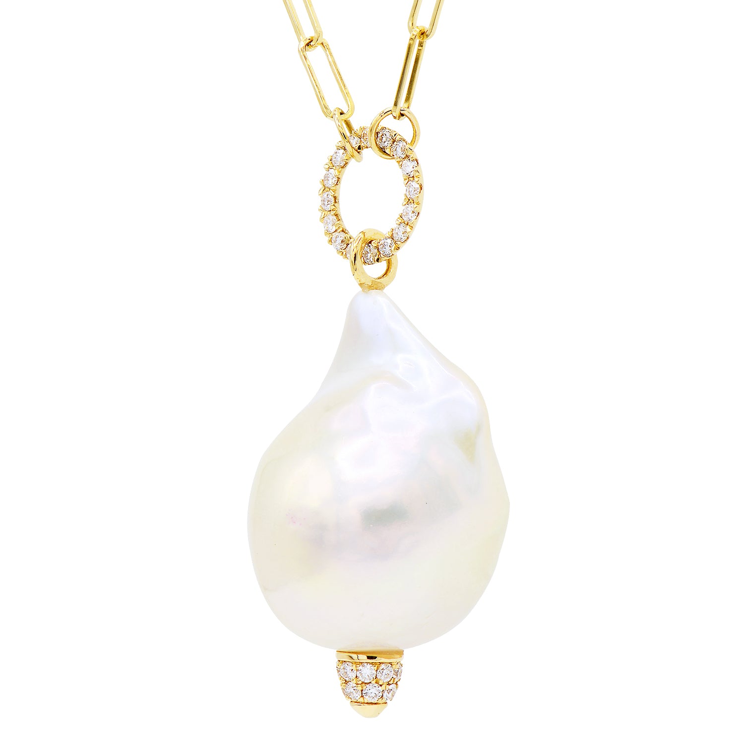 18KY Freshwater Pearl Pendant, 15-16mm