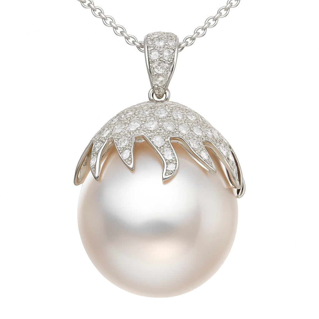 18K Yellow Gold Diamond Pendant, 0.75ct