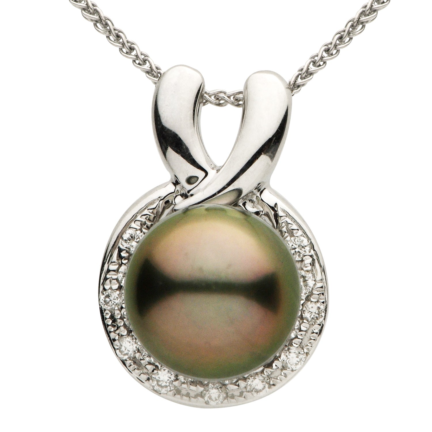 18KW Tahitian Pearl Pendant, 9-10mm