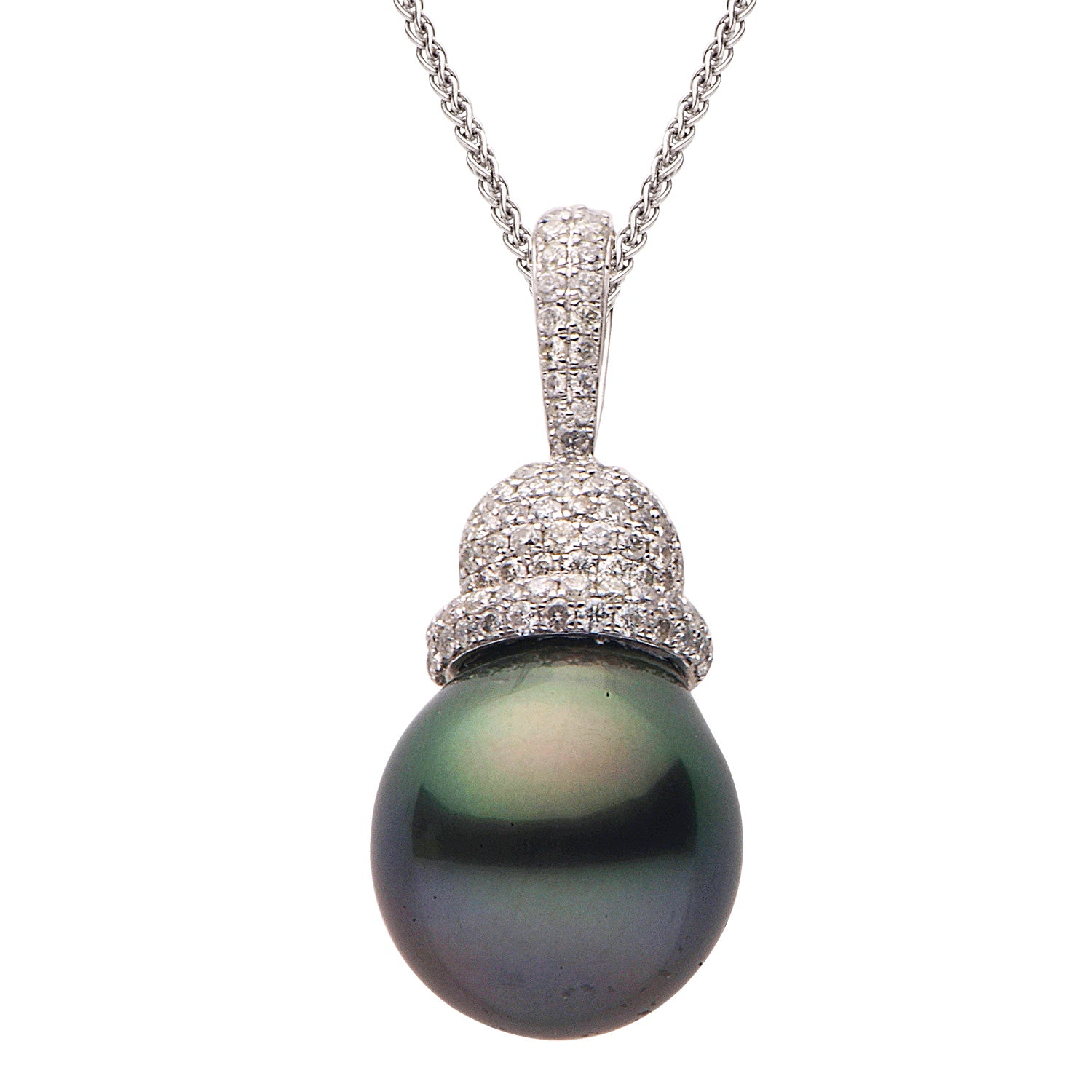 18KW Tahitian Pearl Pendant, 12-13mm
