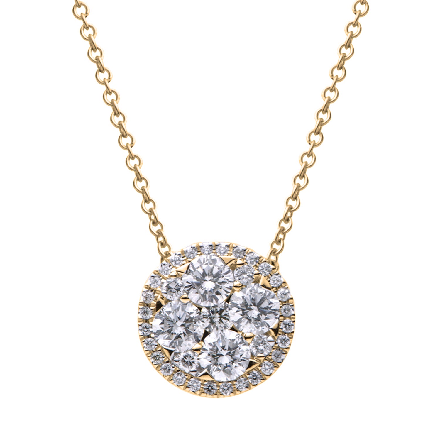 18KY Diamond Pendant