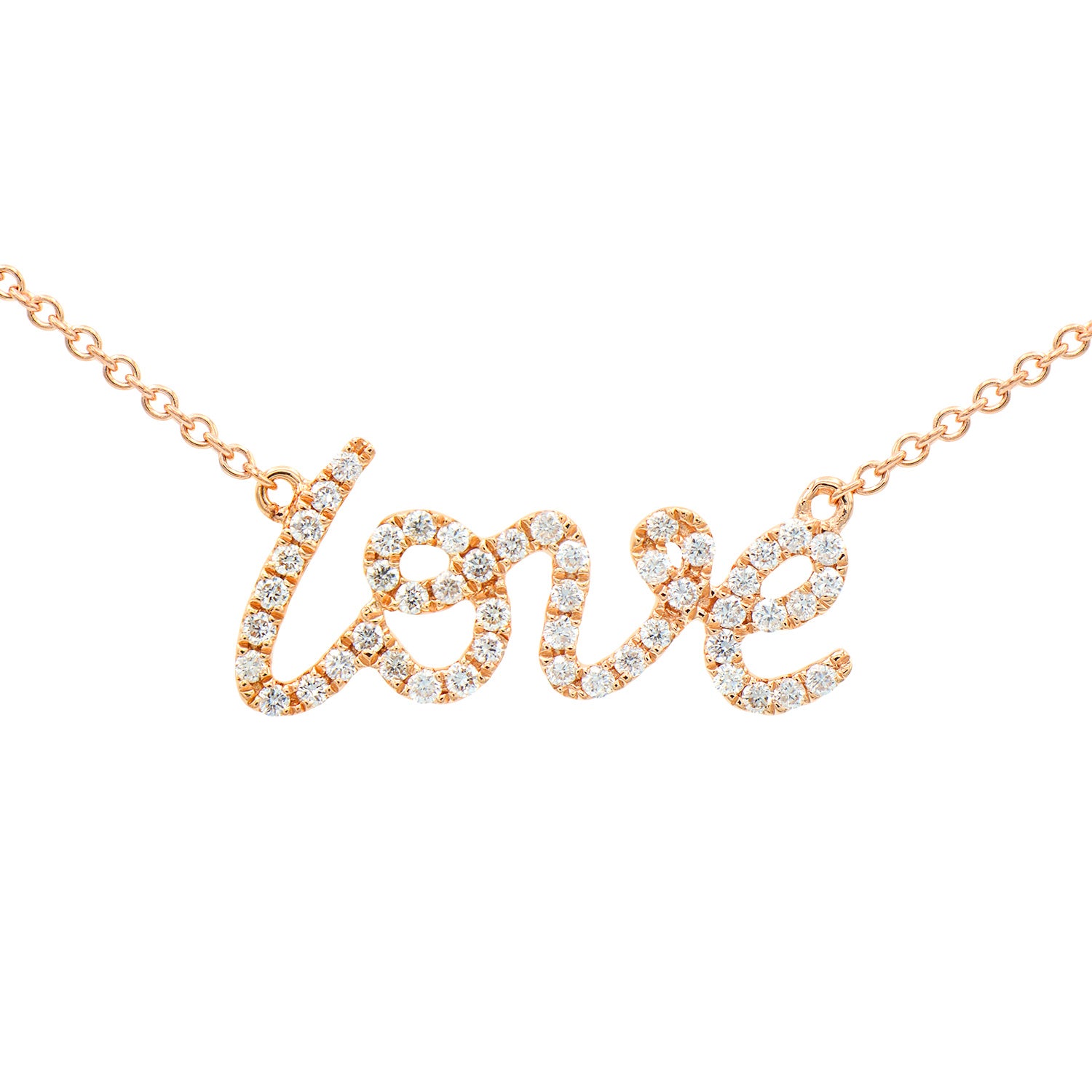 18KR Diamond Love Pendant