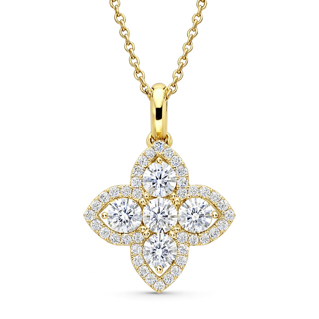 18K Yellow Gold Diamond Necklace, 0.46ct