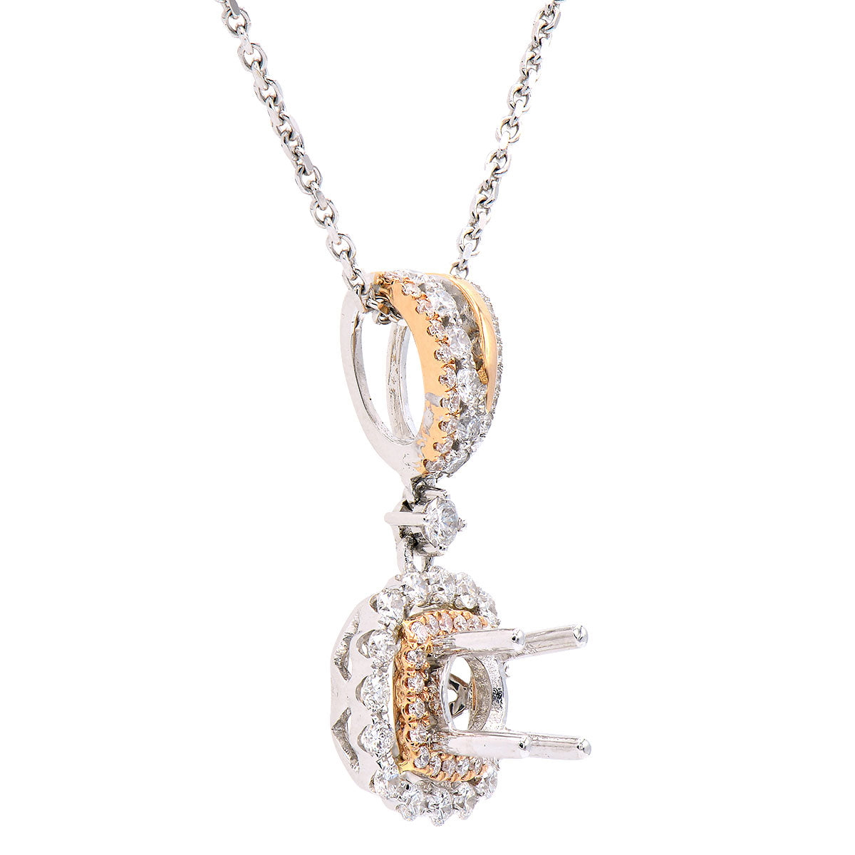 18K White Gold Diamond Pendant, 0.55ct