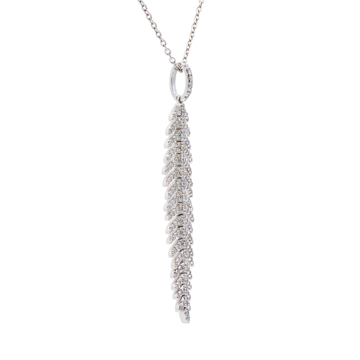 18K White Gold Diamond Pendant, 0.66ct