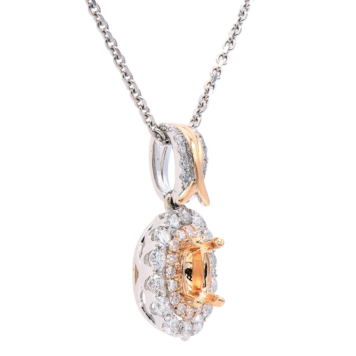 18K White Gold Diamond Pendant, 0.5ct