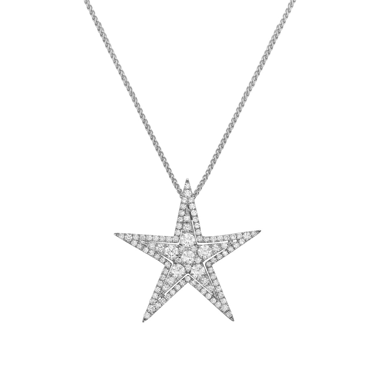 18KW Diamond Star Pendant