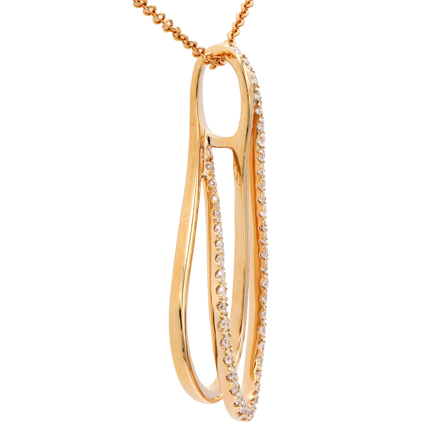 18K White Gold Diamond Pendant, 0.36ct