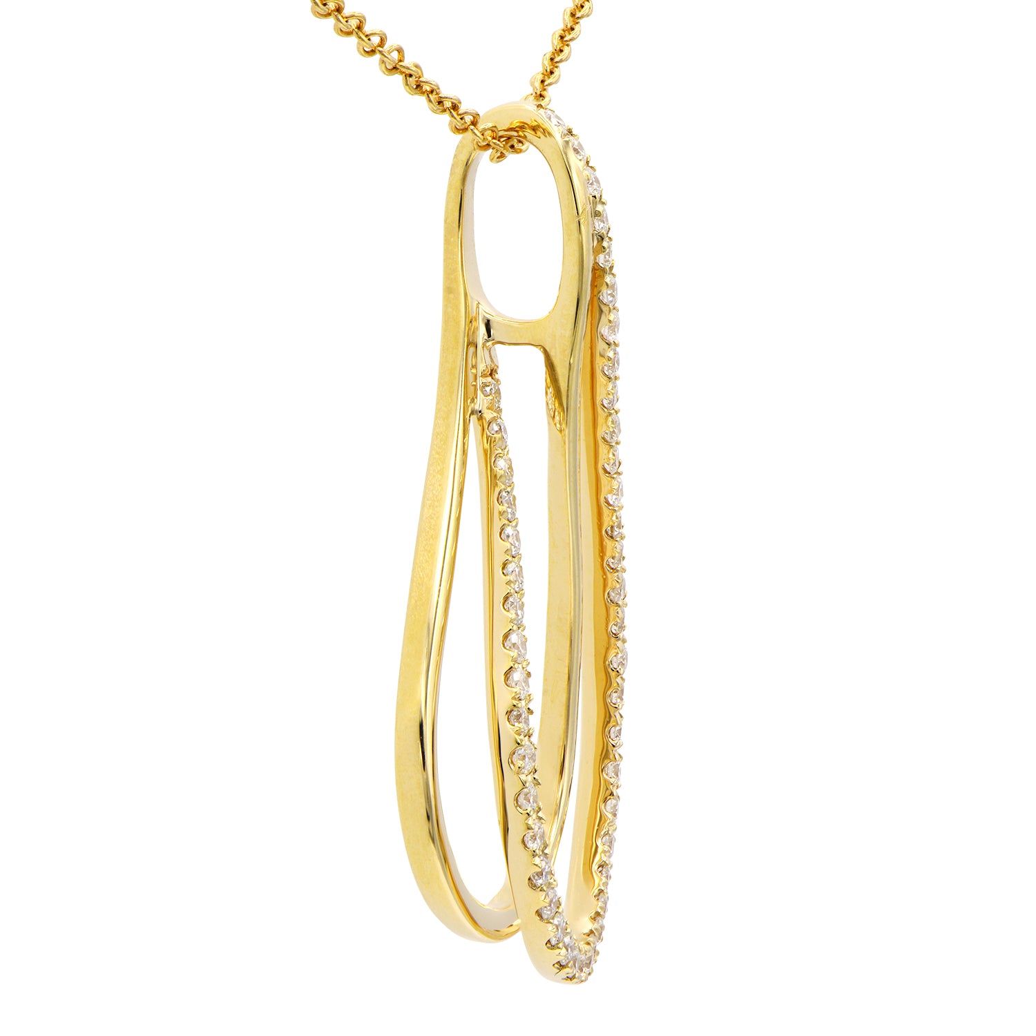18K Yellow Gold Diamond Pendant, 0.36ct