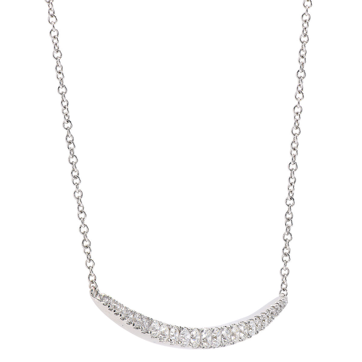 18K White Gold Diamond Pendant, 0.47ct