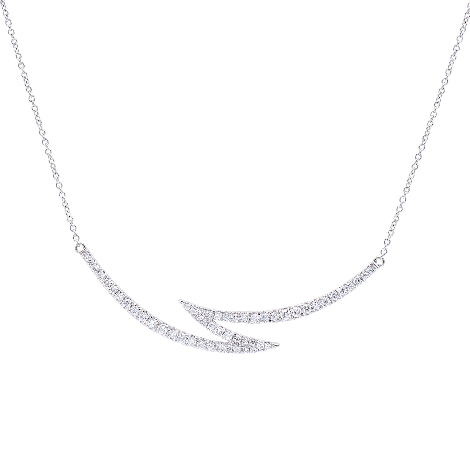 18K White Gold Diamond Pendant, 0.33ct