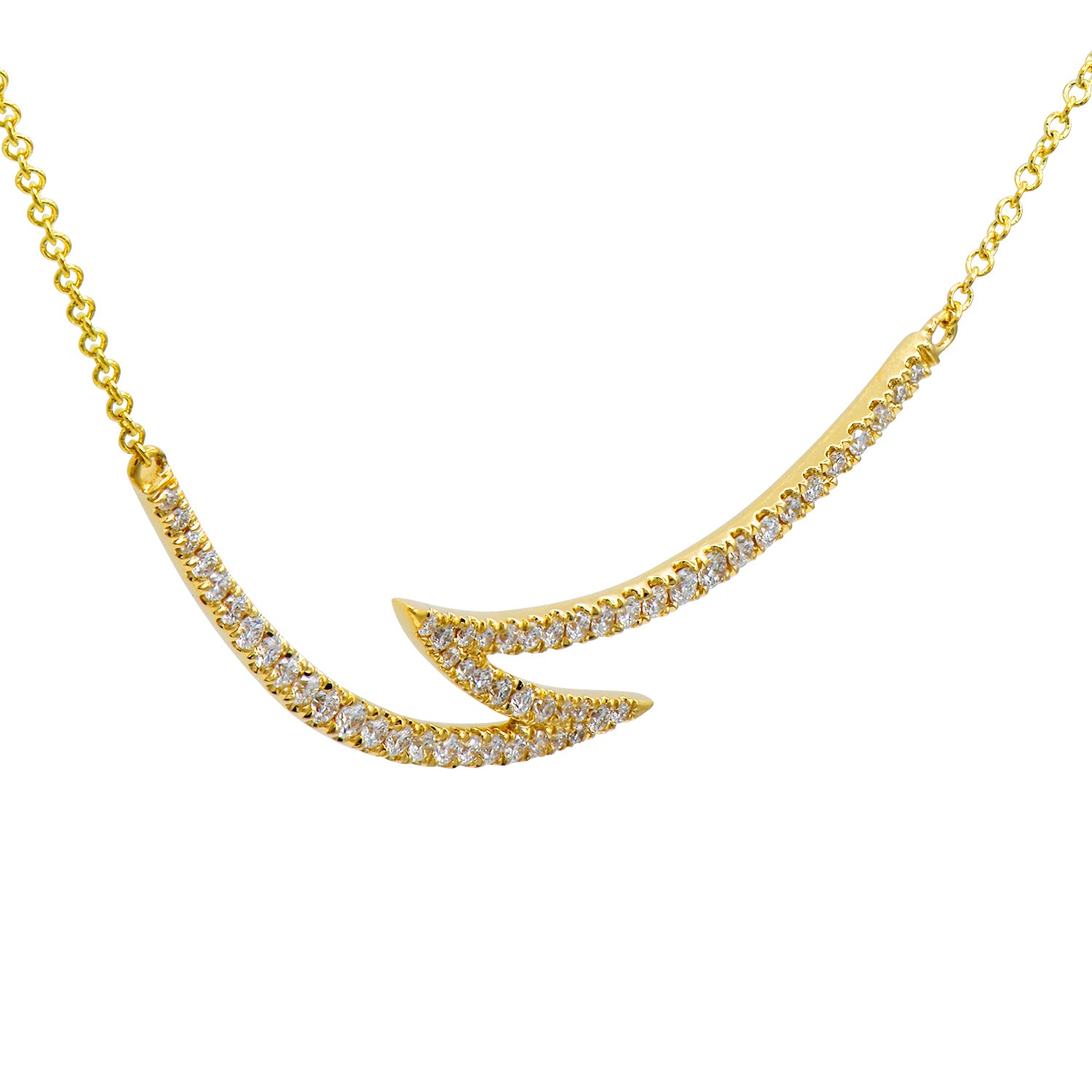 18K Yellow Gold Diamond Pendant, 0.33ct