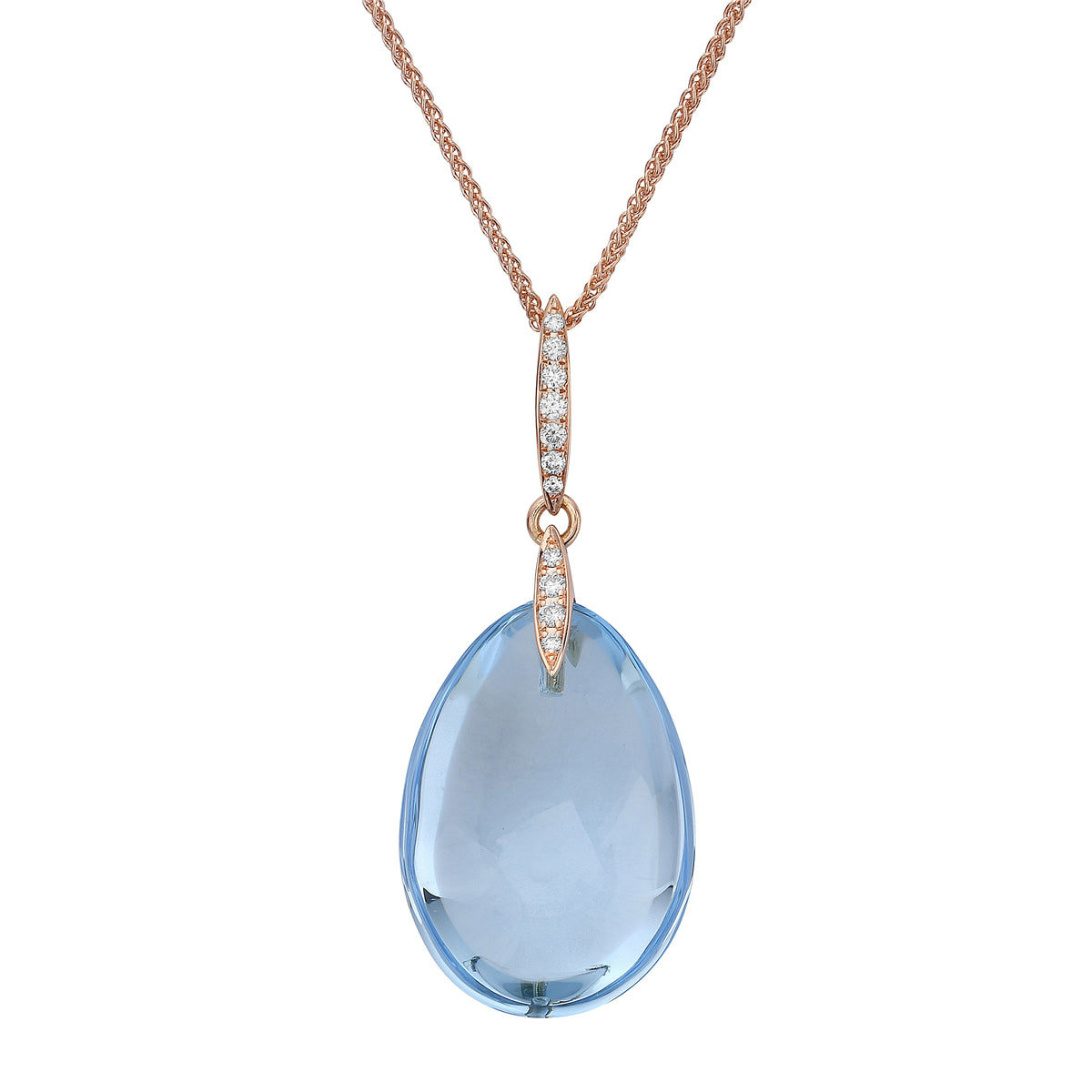 18K Gold Sky Blue Topaz Pendant, 16.21ct