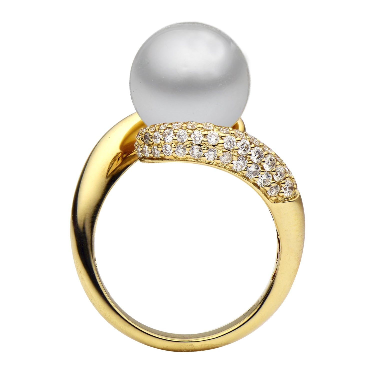R012064Y-18k - Ring 18KY/4.9G 53RD-0.42CT S.Sea 11-12mm