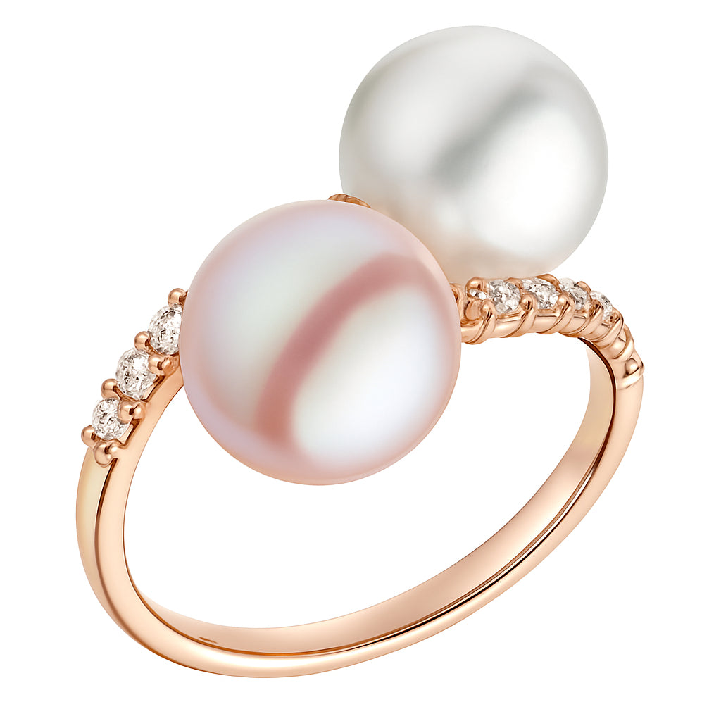 18K Rose Gold South Sea Pearl Ring, 9.50-10mm
