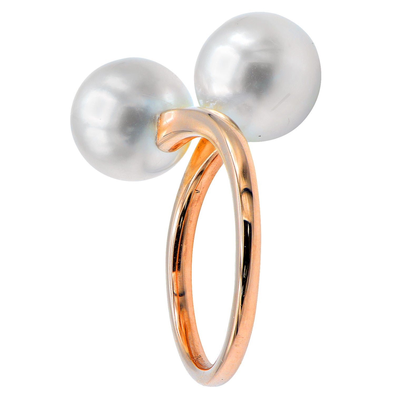 14K Rose Gold South Sea Pearl Ring, 9-10mm