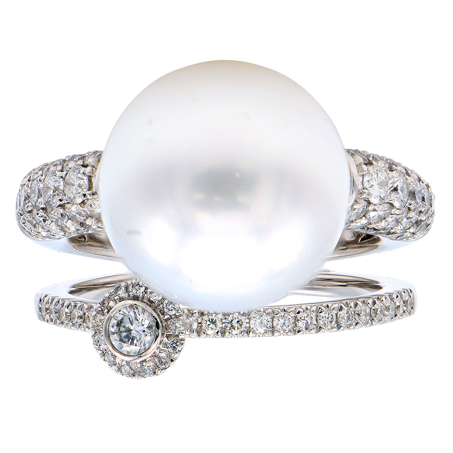 18KW/6.8G S.Sea Ring 1RD-0.08CT 89RD-1.20CT 13-14mm