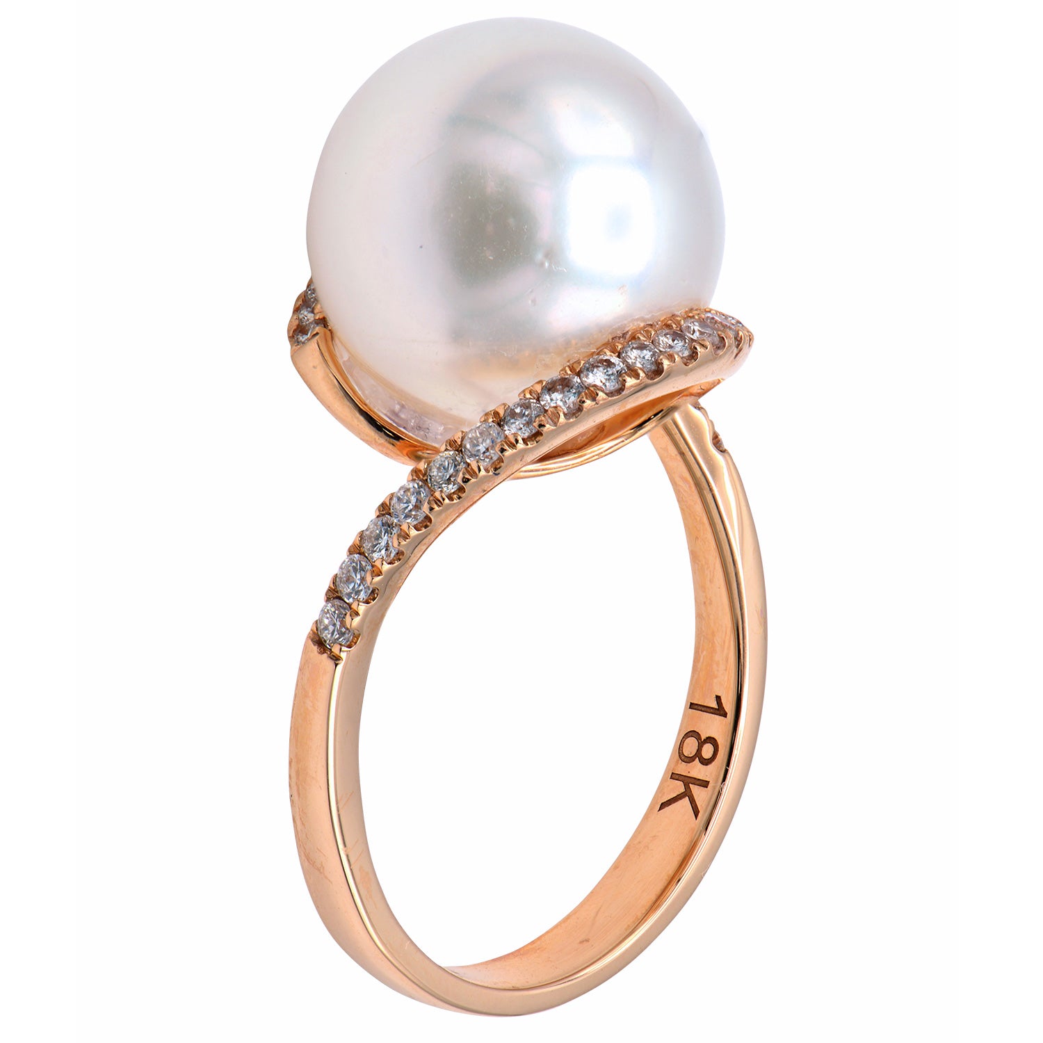 R012195R - 18KR/3.7G S.Sea Ring 30RD-0.32CT 13-14mm