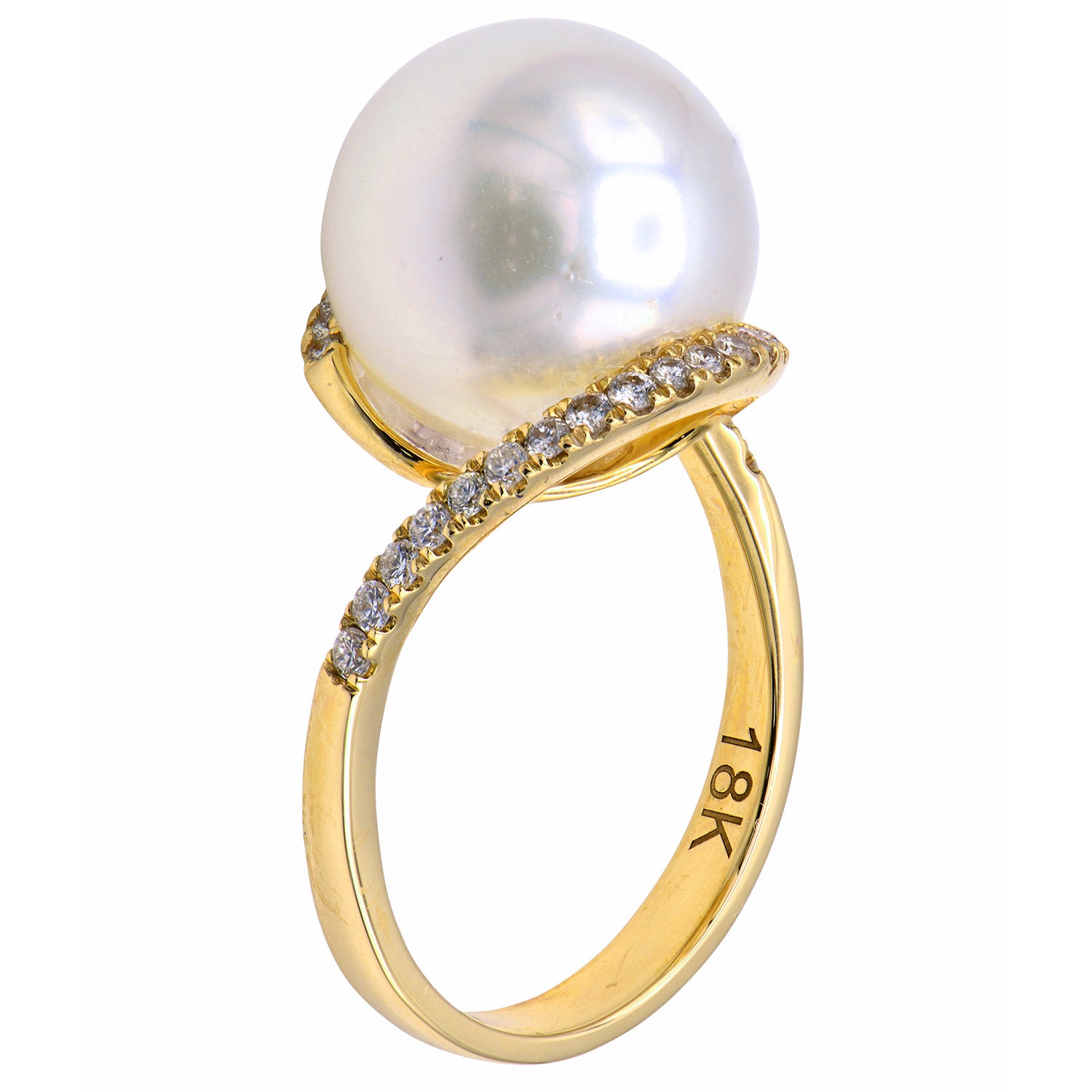 18K Yellow Gold South Sea Pearl Ring