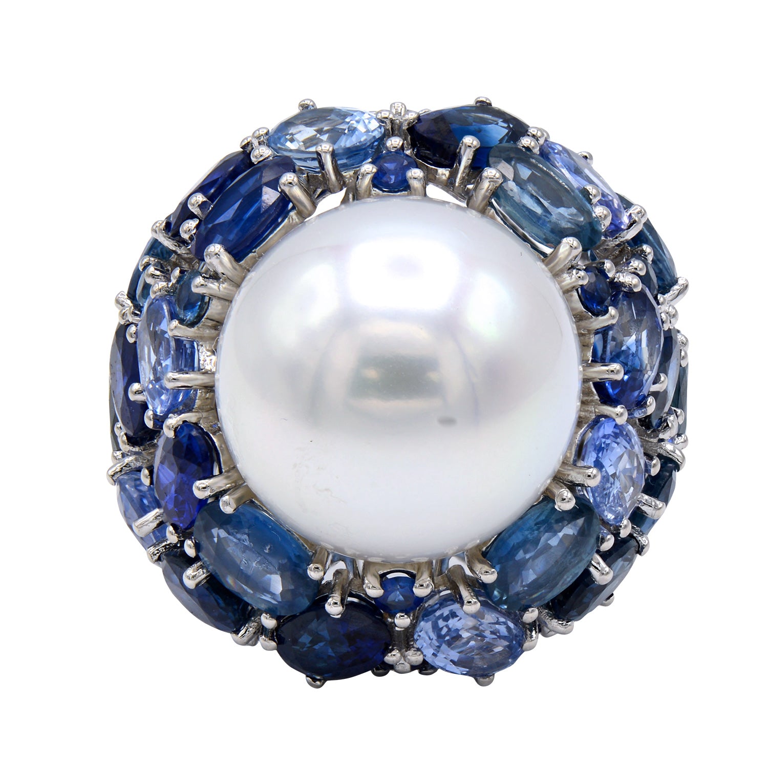 18KW White South Sea Pearl Ring, 15-16mm
