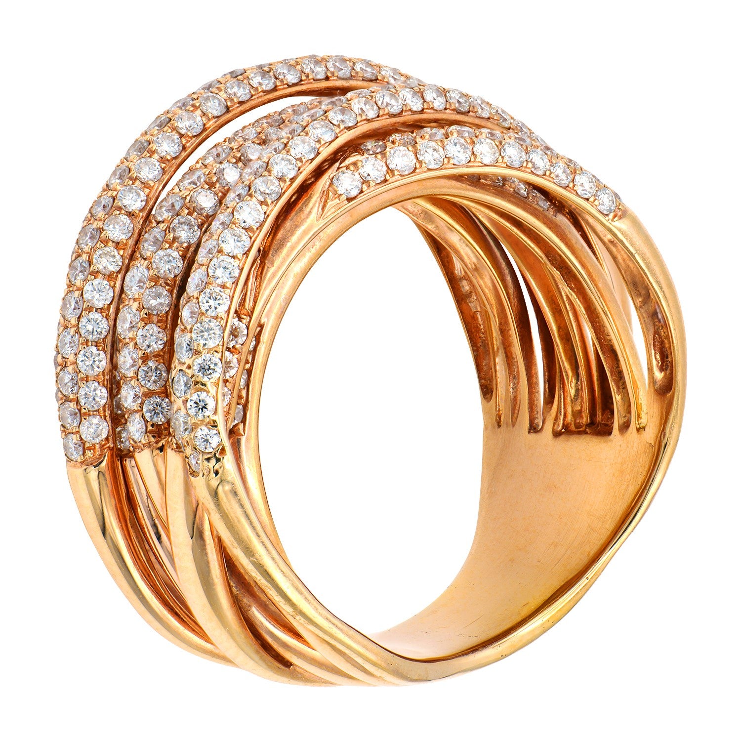 18K Rose Gold Fashion Diamond Ring, 2.37ct
