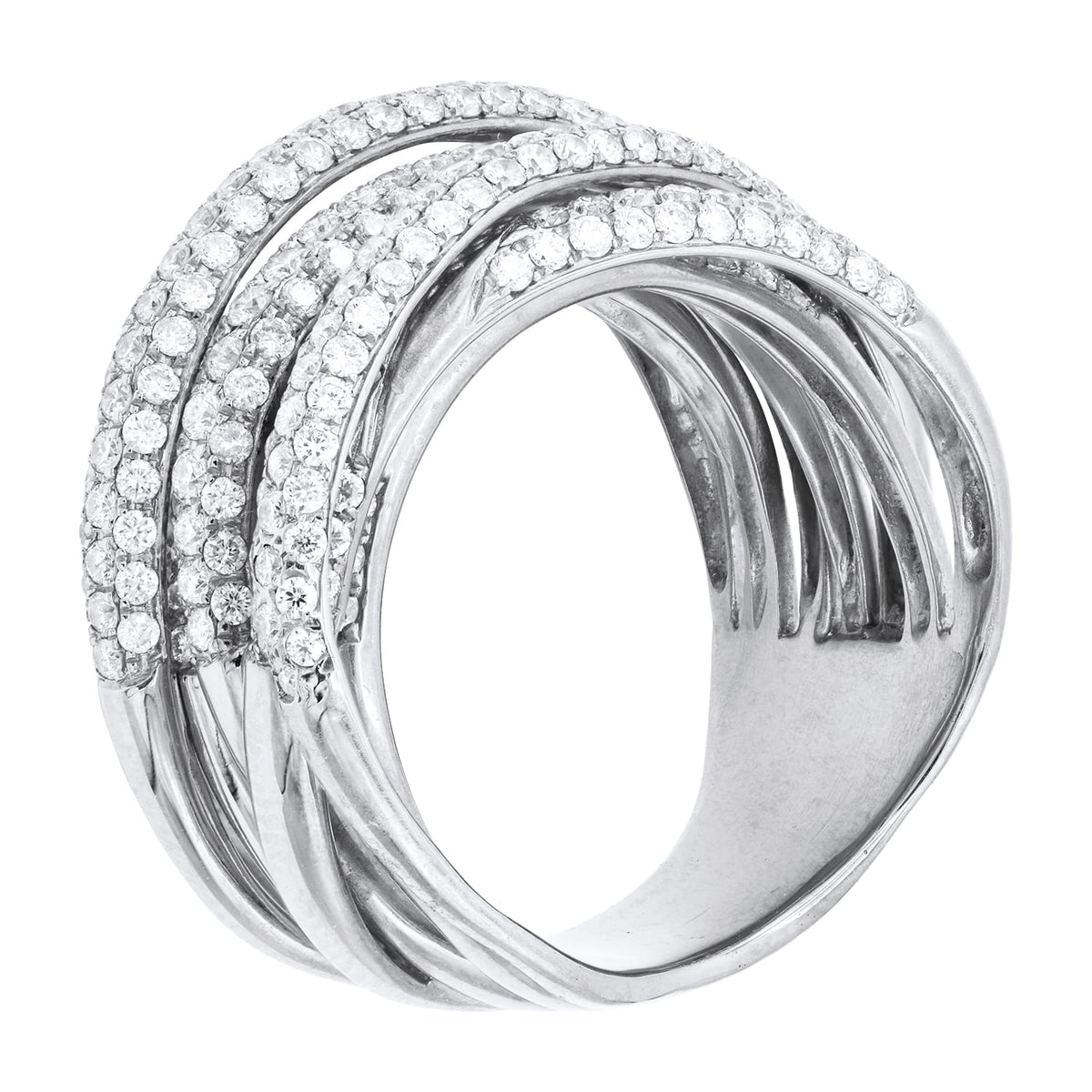 18K White Gold Fashion Diamond Ring, 2.37ct