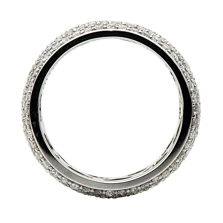 18K White Gold Multi Row Band, 2.7ct