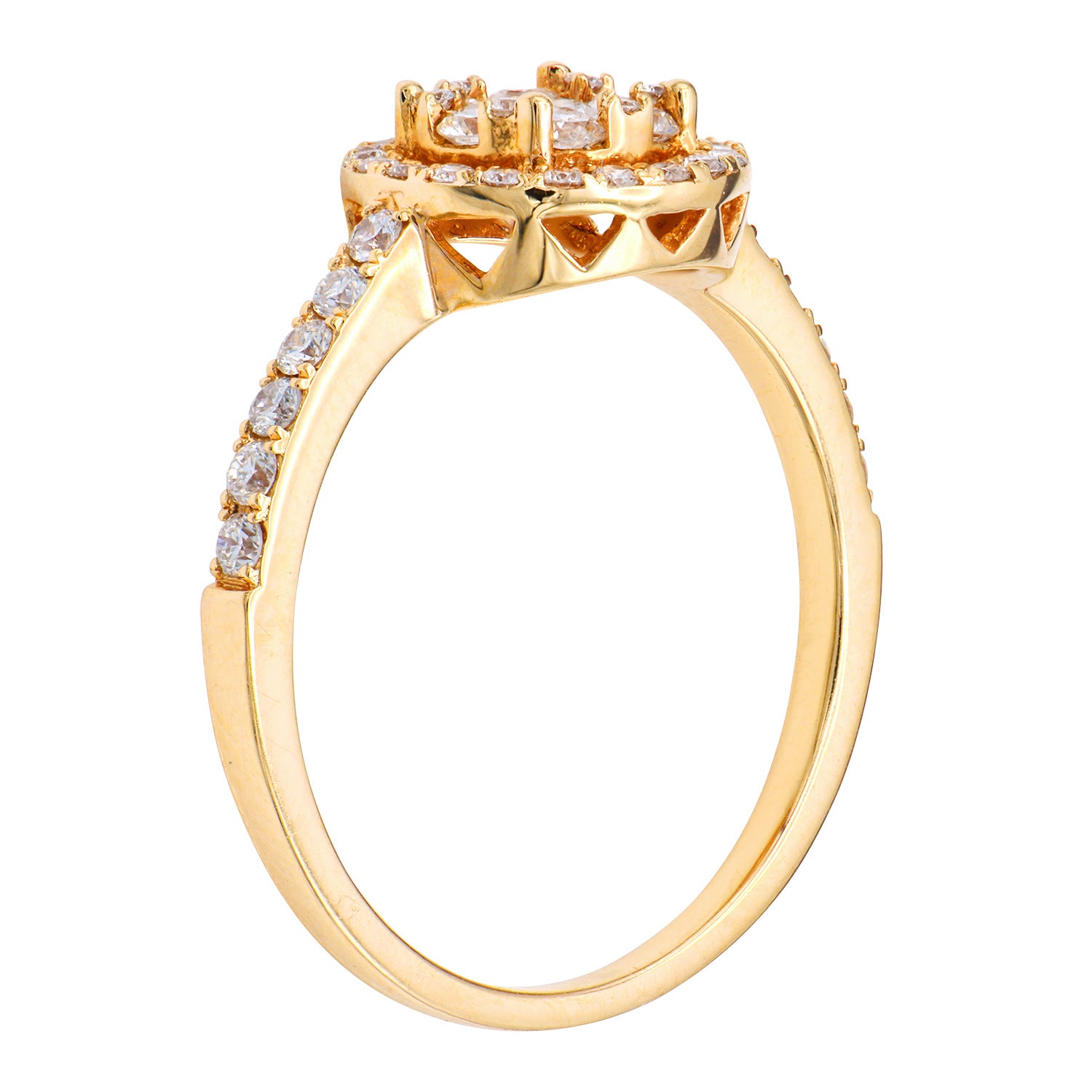 18K Rose Gold Fashion Diamond Ring, 0.54ct