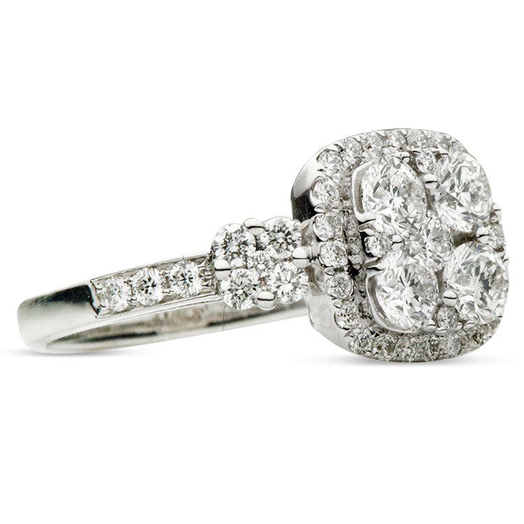 18K White Gold Fashion Diamond Ring, 1.32ct