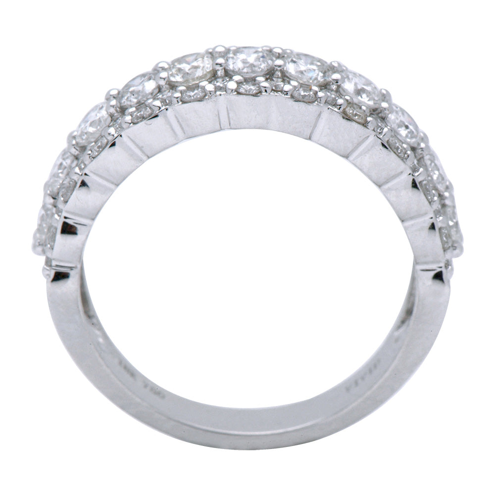 18K White Gold Diamond Band, 1.39ct
