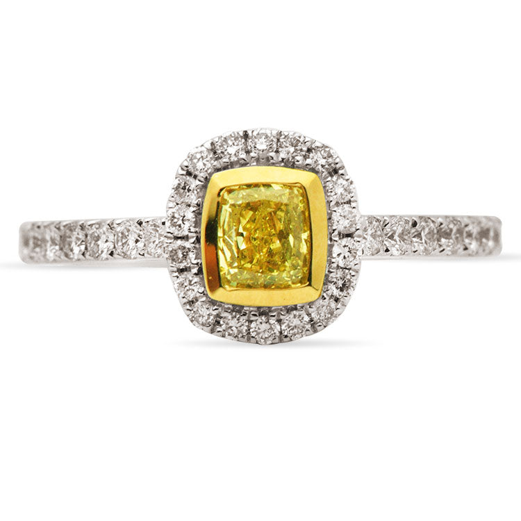 18KWY Yellow Diamond Fashion Ring