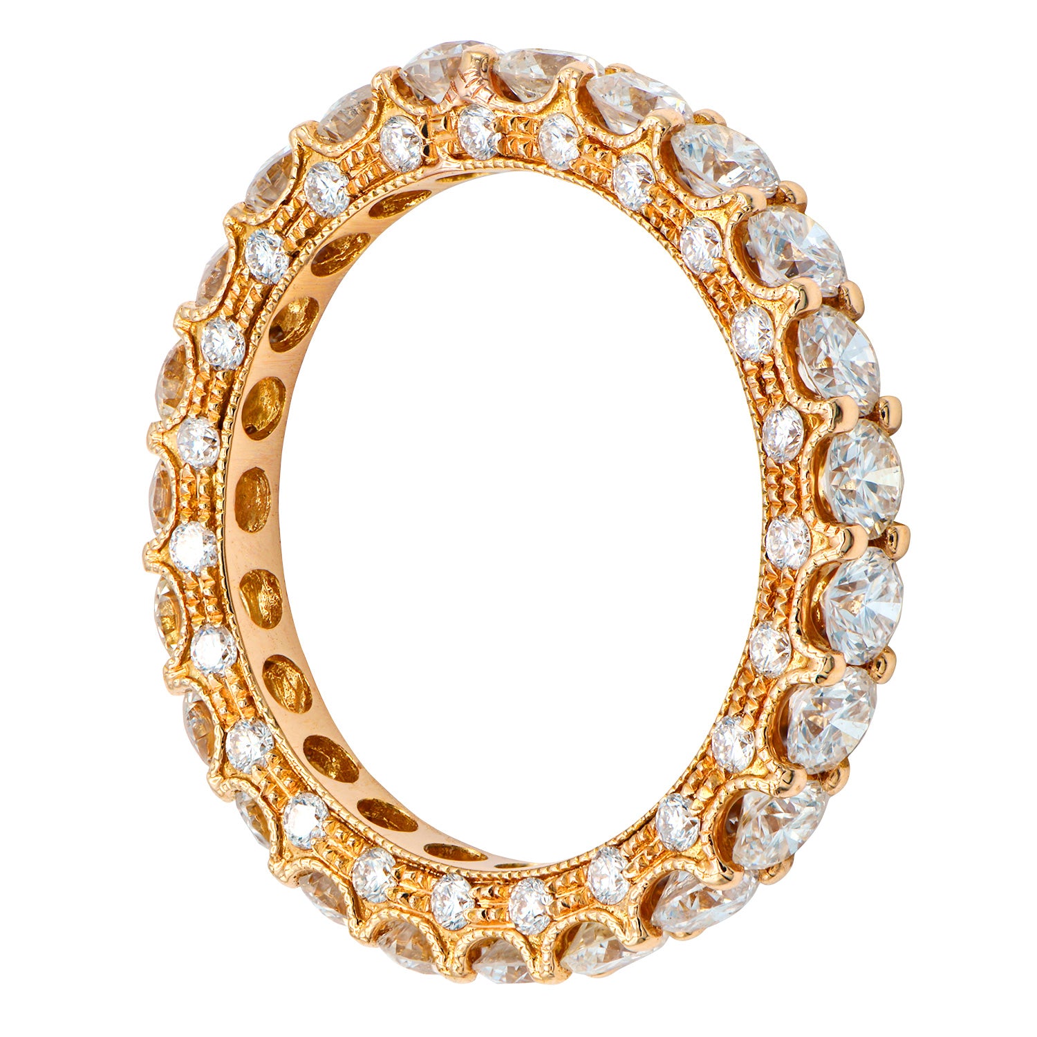 18K Rose Gold Diamond Band, 2.77ct