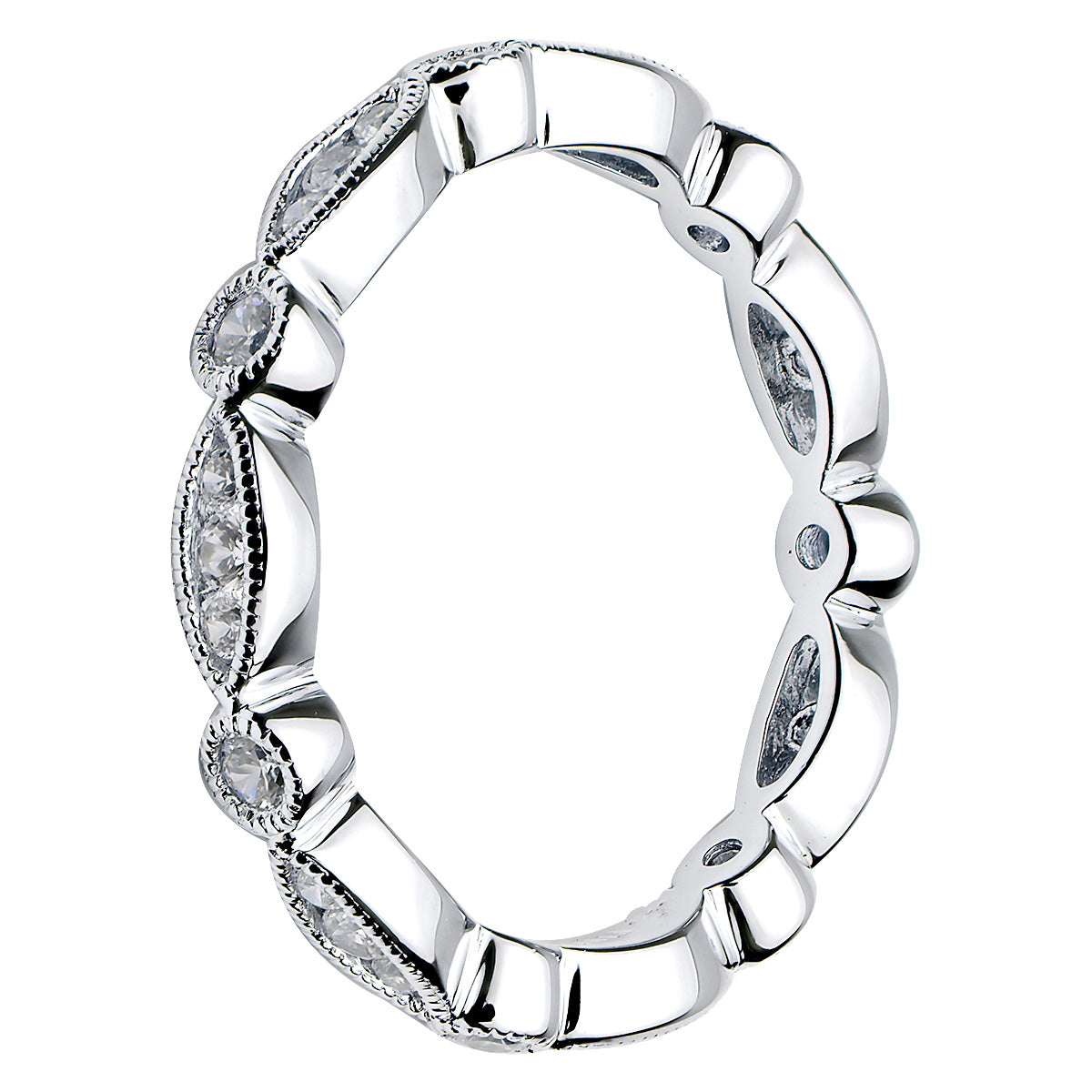 18K White Gold Diamond Band, 0.4ct