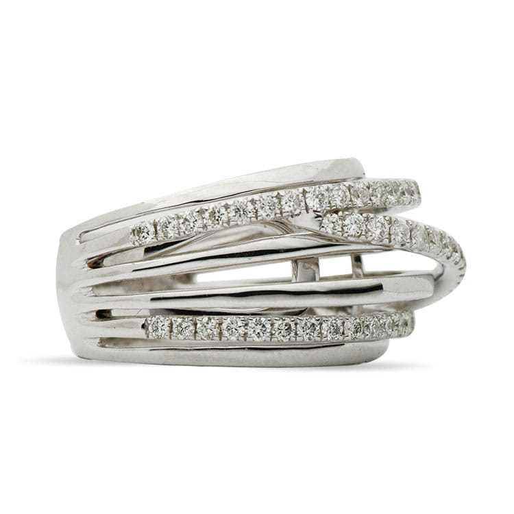 18K White Gold Fashion Diamond Ring, 0.91ct