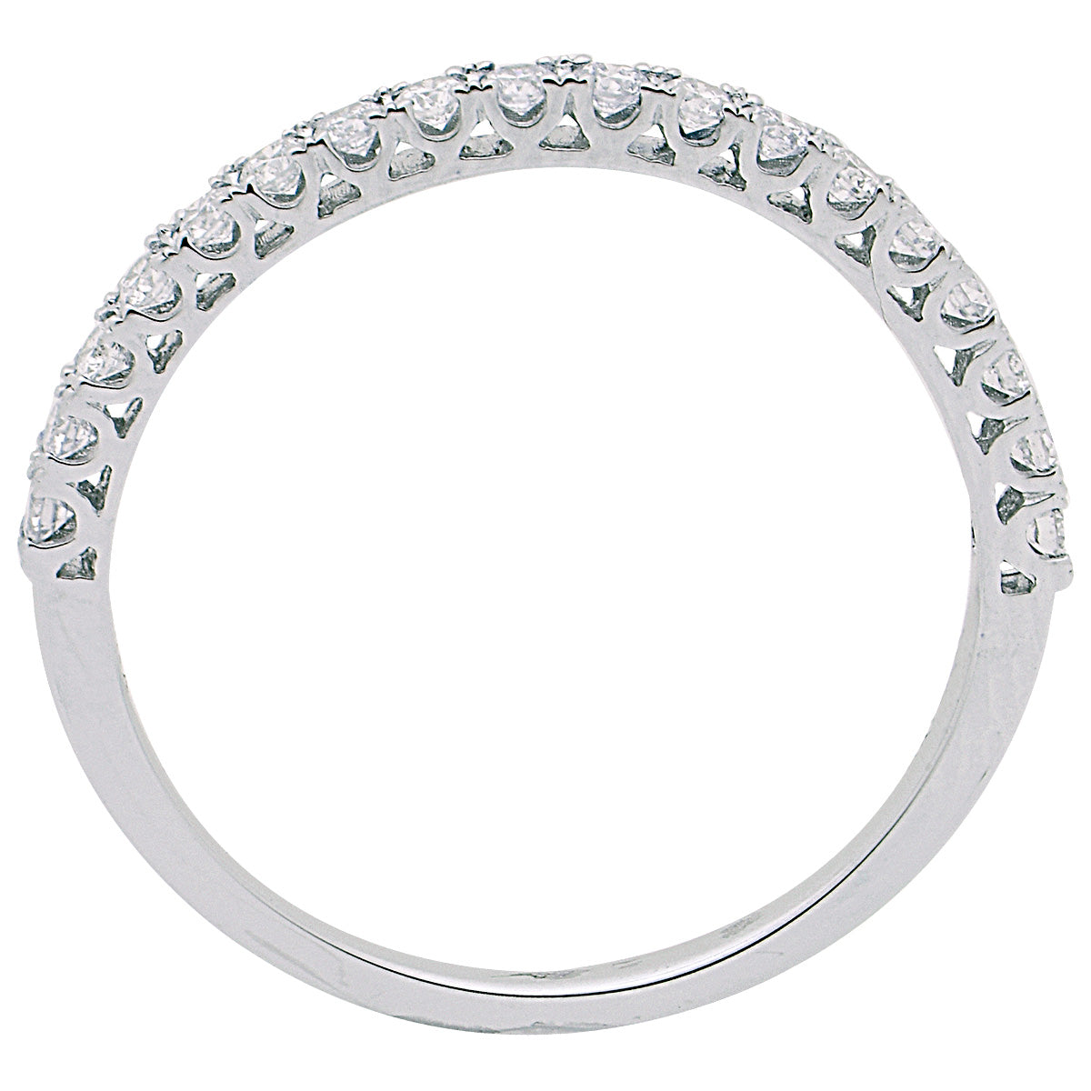 18K White Gold Diamond Band, 0.33ct