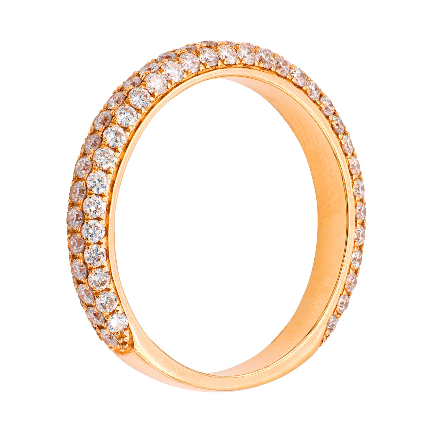 18K Rose Gold Diamond Band, 0.91ct
