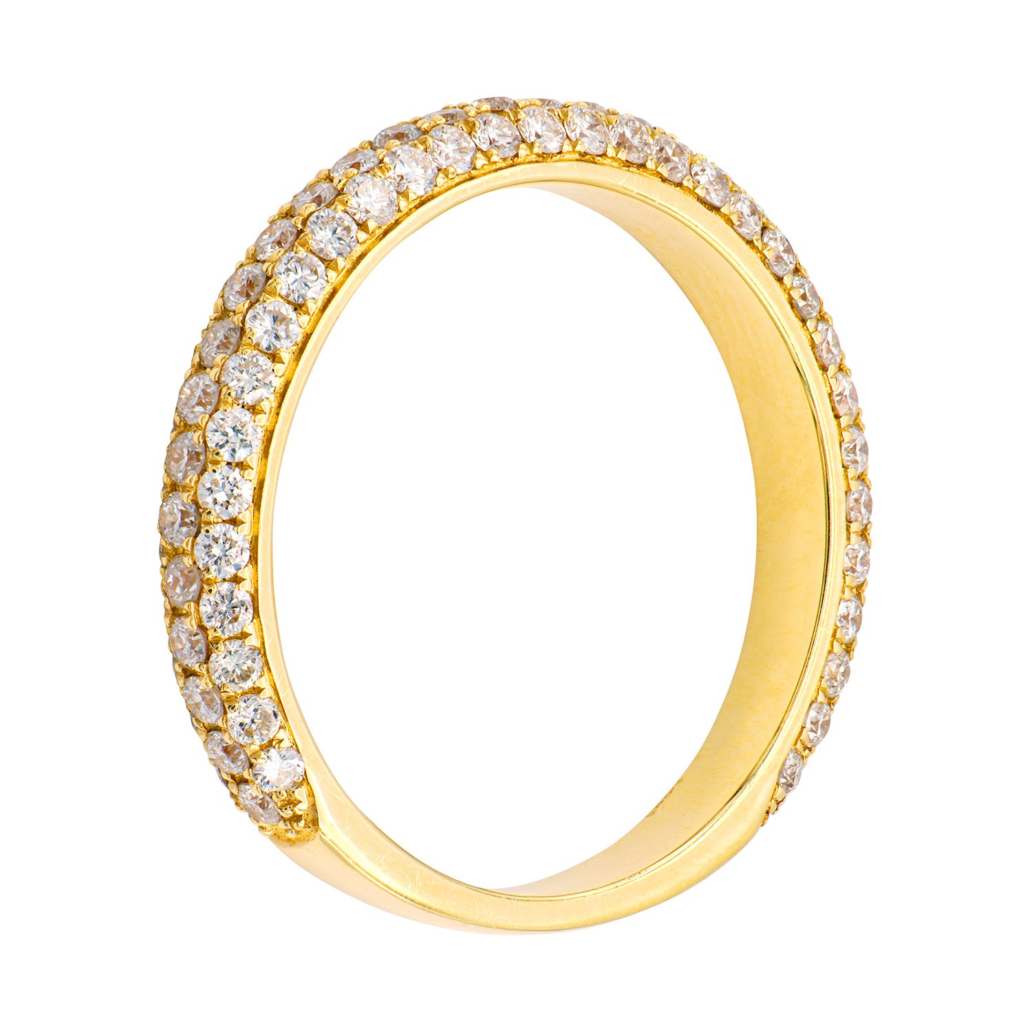 18K Yellow Gold Diamond Band, 0.91ct