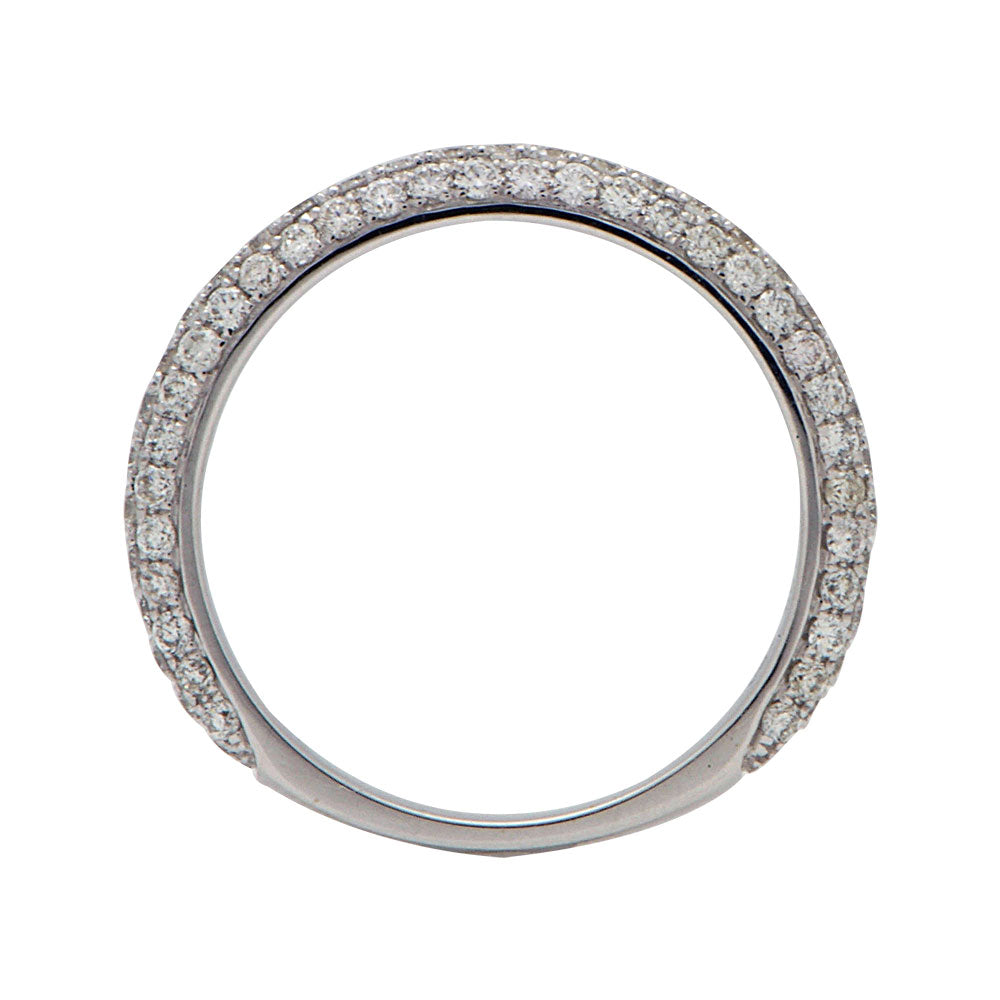 18K White Gold Diamond Band, 0.91ct