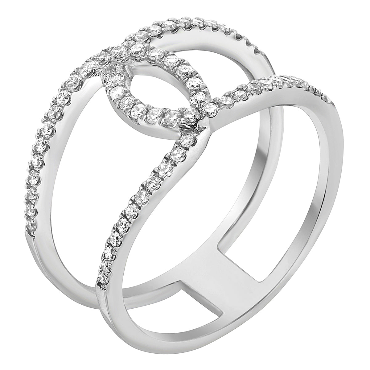 18K White Gold Fashion Diamond Ring, 0.22ct