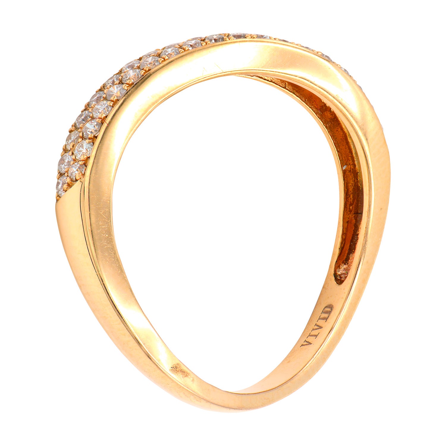 18K Rose Gold Fashion Diamond Ring, 0.26ct