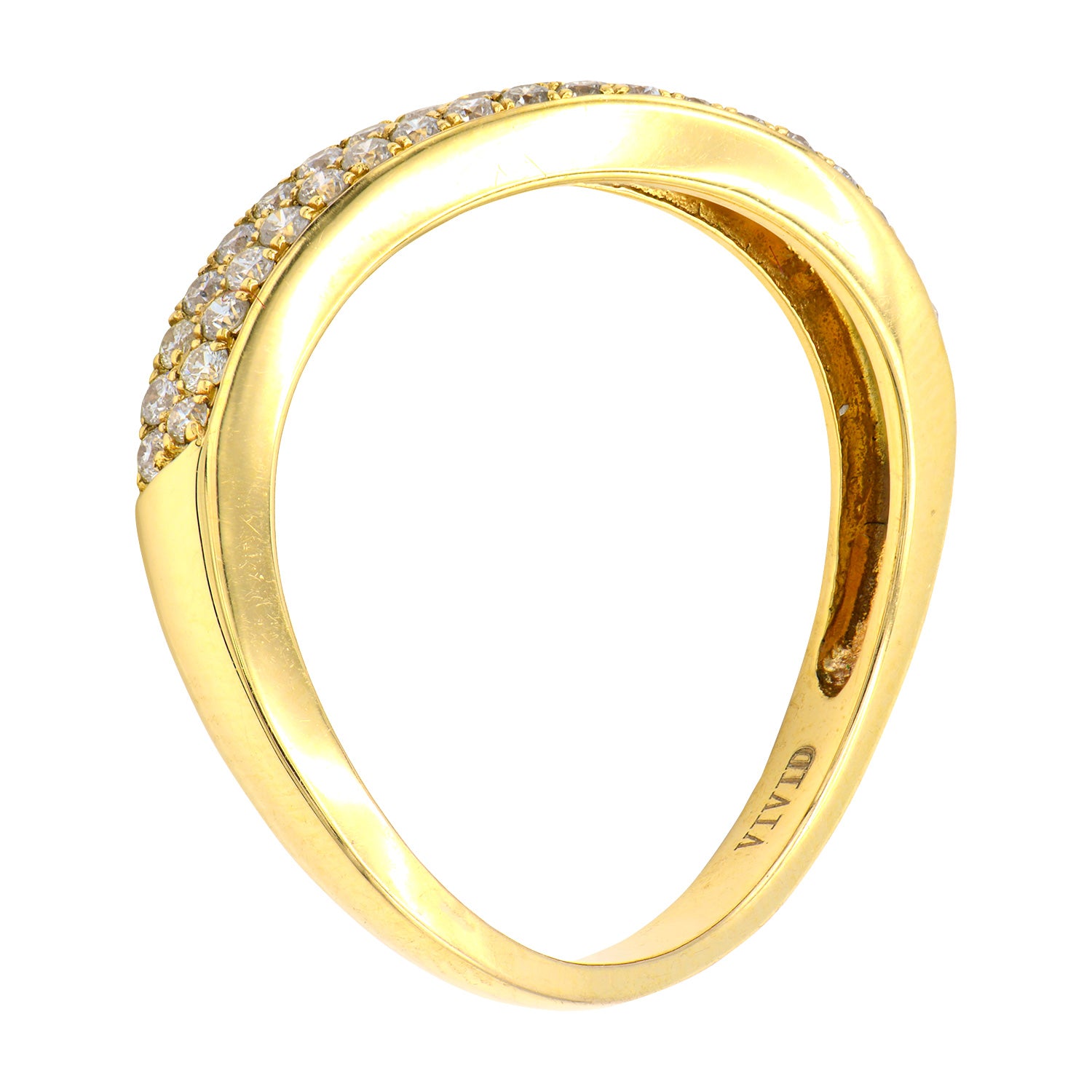 18K Yellow Gold Fashion Diamond Ring, 0.26ct