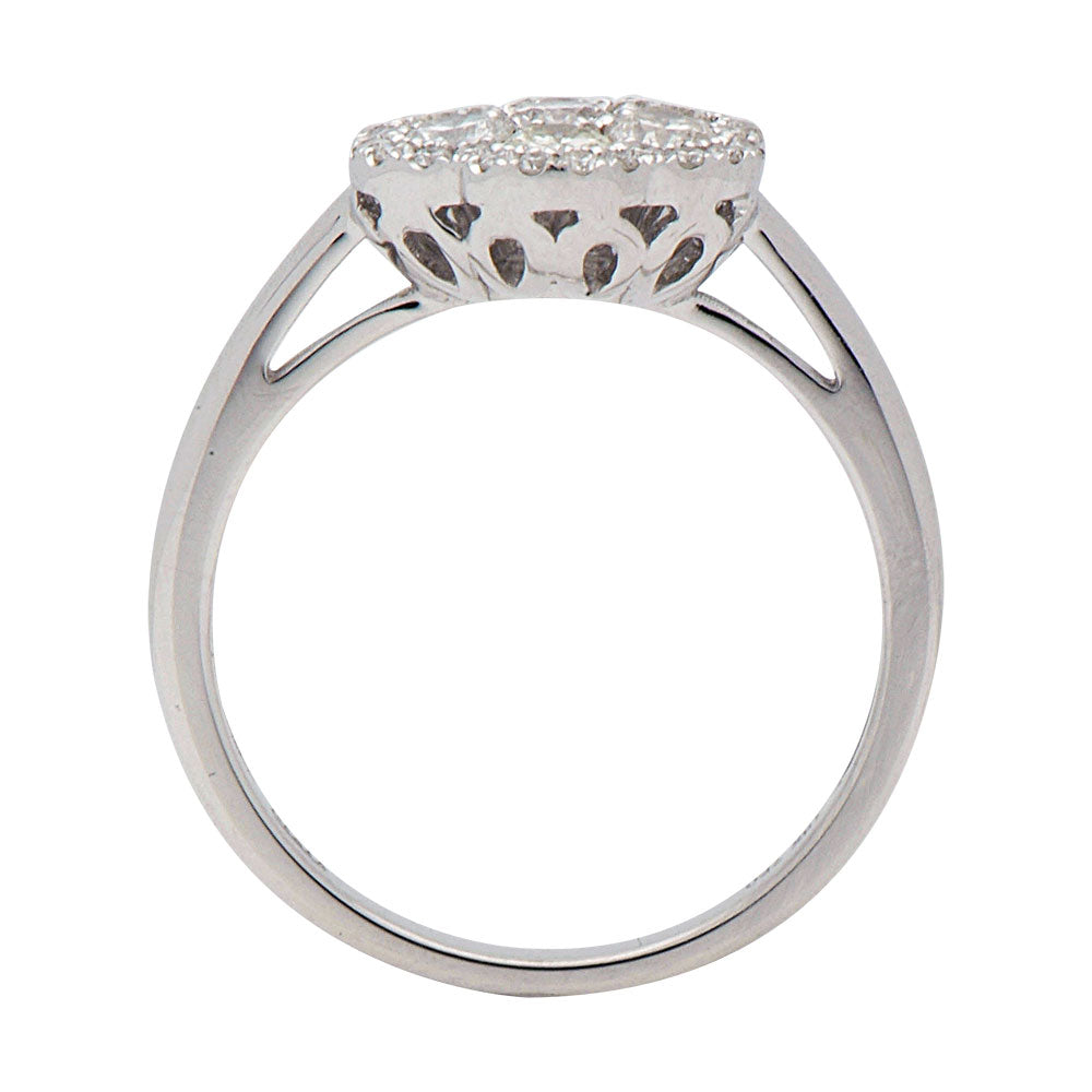 18K White Gold Fashion Diamond Ring, 0.91ct