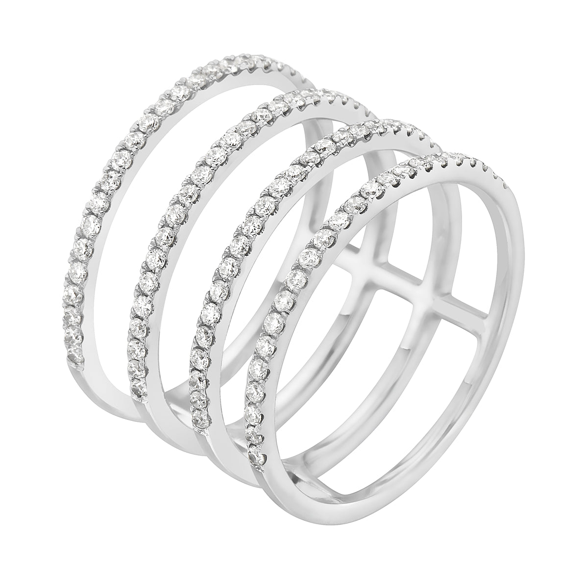 18K White Gold Fashion Diamond Ring, 0.53ct