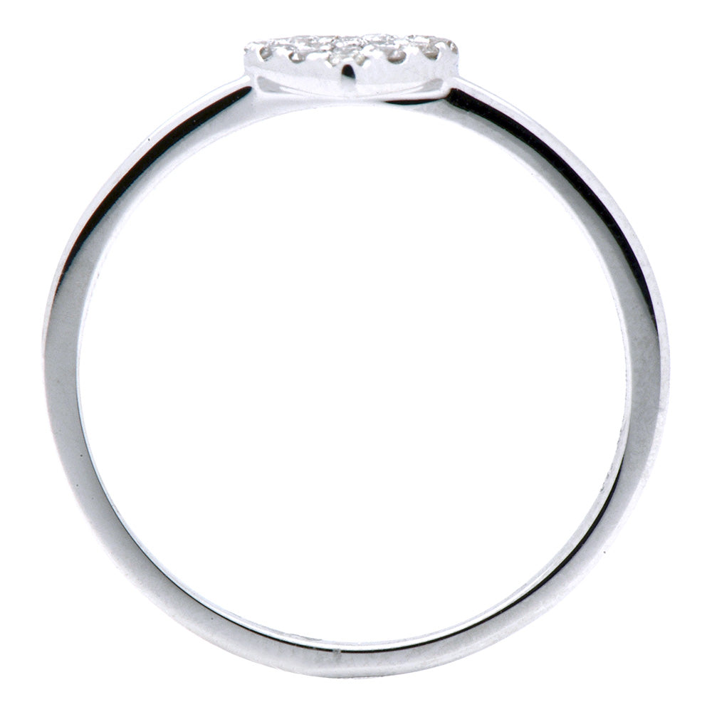18K White Gold Fashion Diamond Ring, 0.13ct