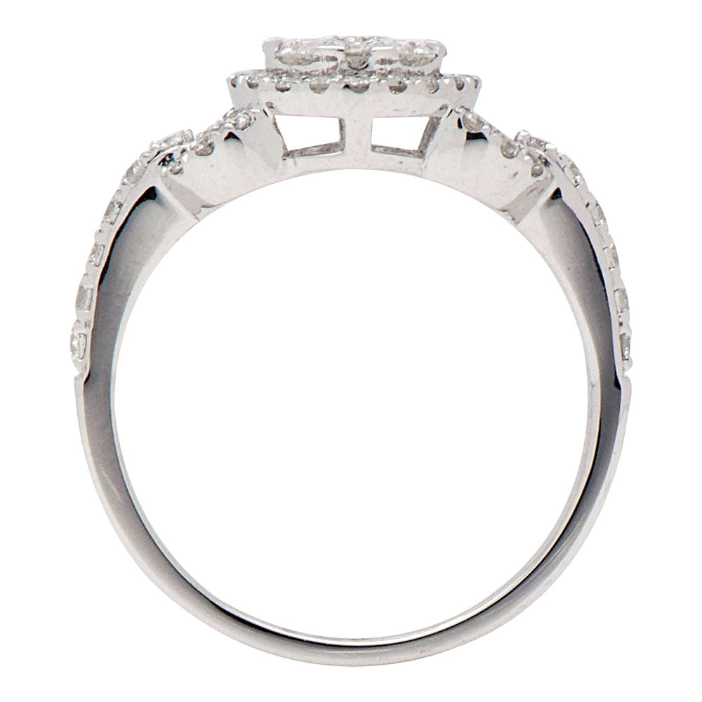 18K White Gold Fashion Diamond Ring, 0.84ct