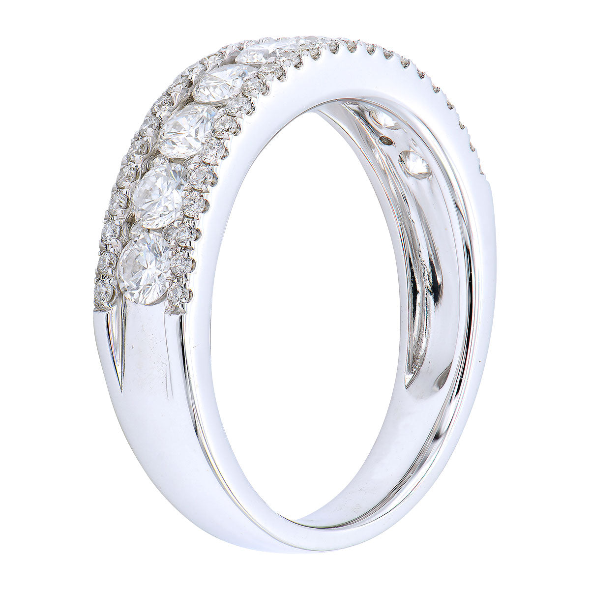 18K White Gold Diamond Band, 1.03ct