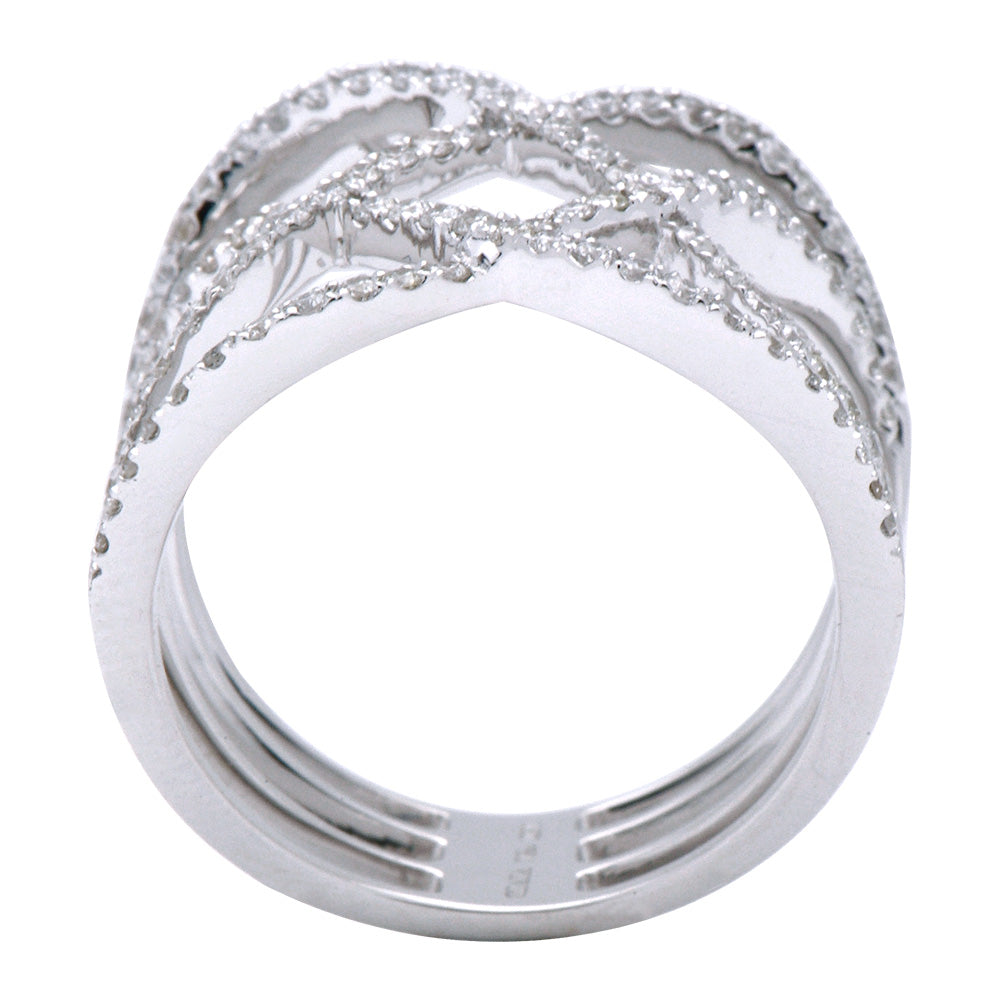 18K White Gold Fashion Diamond Ring, 0.65ct